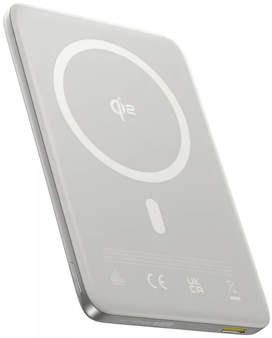 Batteria Esterna Wireless Baseus PicoGo AM41, 10000mAh, 27W, PD + FQI, 1 x QI - 1 x USB-C, Beige E0027203