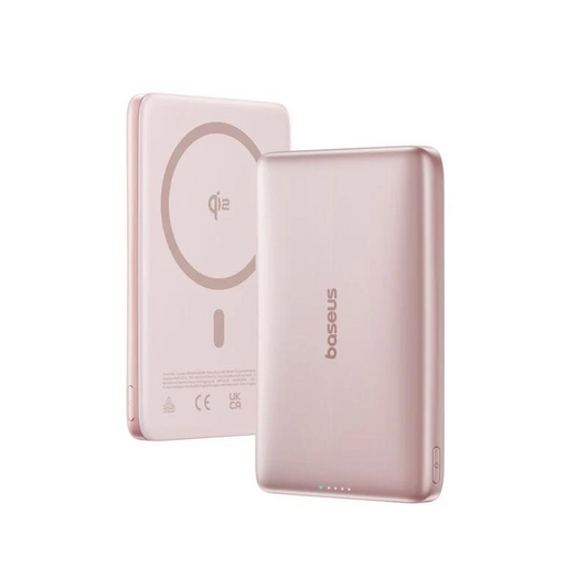 Batteria Esterna Wireless Baseus PicoGo AM41, 10000mAh, 27W, PD + FQI, 1 x QI - 1 x USB-C, Rosa E0027202