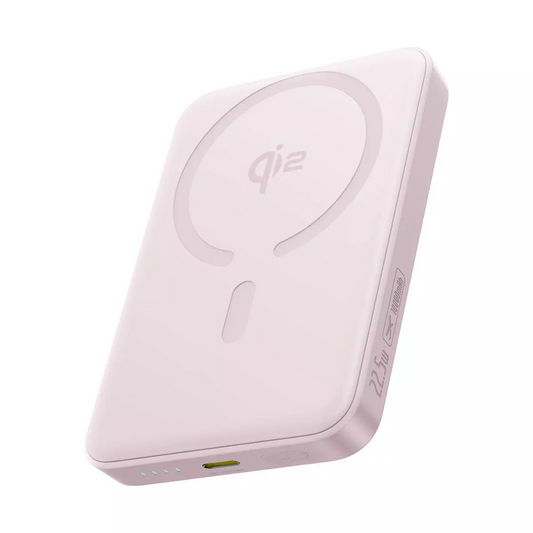 Batteria Esterna Wireless Baseus Enerfill FM12, 10000mAh, 22.5W, PD + FQI, 1 x QI - 1 x USB-C, Rosa E0028502