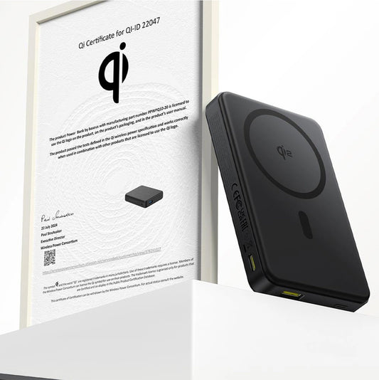 Batteria Esterna Wireless Baseus Airpow2 Qi2, 10000mAh, 22.5W, QC + PD + FQI, 1 x QI - 1 x USB-A - 1 x USB-C, Nera P10080000123-00