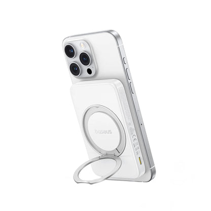 Batteria Esterna Wireless Baseus PicoGo, 5000mAh, 20W, PD + FQI, 1 x QI - 1 x USB-C, Bianca P10076800213-01