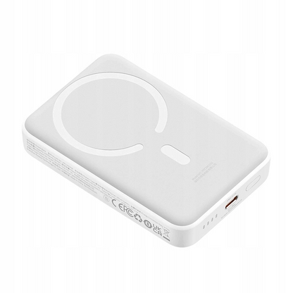 Batteria Esterna Wireless Baseus Magnetic Mini, 10000mAh, 30W, PD + FQI, 1 x QI - 1 x USB-C, Bianca PPCX110202