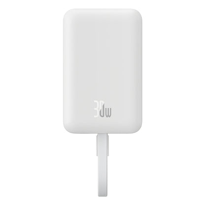 Batteria Esterna Wireless Baseus Magnetic Mini, 10000mAh, 30W, PD + FQI, 1 x QI - 2 x USB-C, Bianca P1002210B223-00