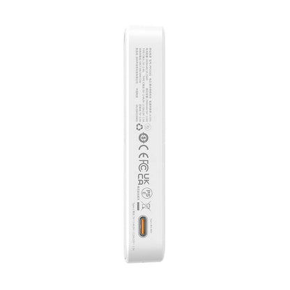 Batteria Esterna Wireless Baseus MagPro PPCXZ05, 5000mAh, 20W, PD + FQI, 1 x QI - 1 x USB-C, Bianca P10064101223-00