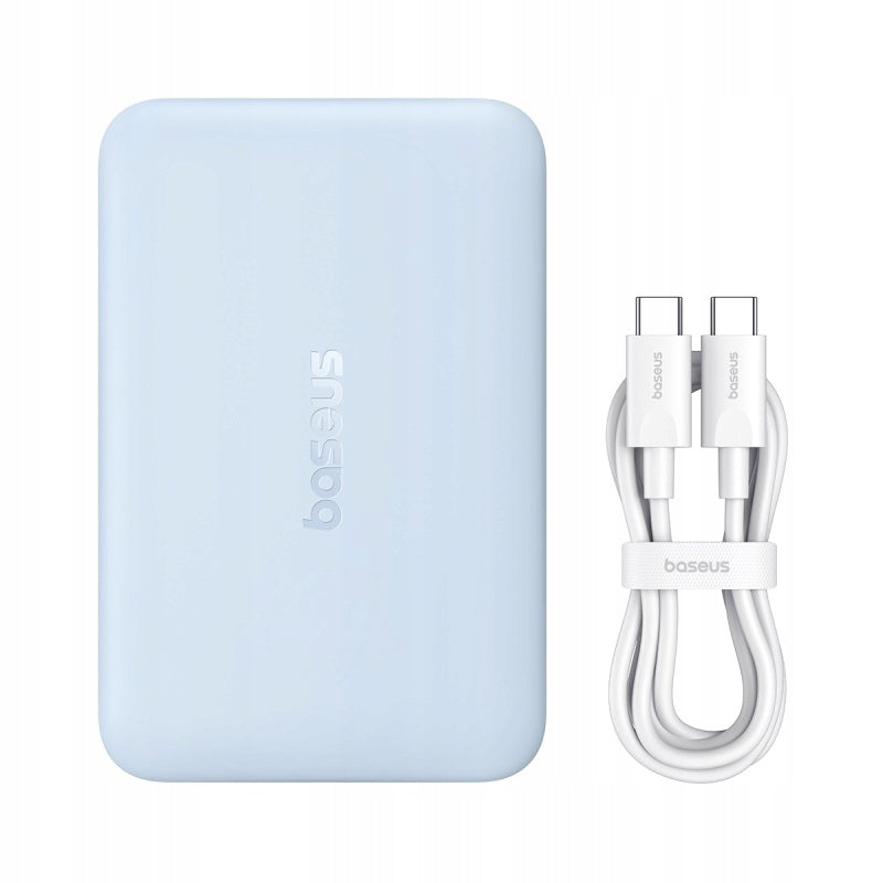 Batteria Esterna Wireless Baseus EnerFill FM11 Ultra-Mini, 10000mAh, 22.5W, PD + FQI, 1 x QI - 1 x USB-C, Blu P1008210E313-00