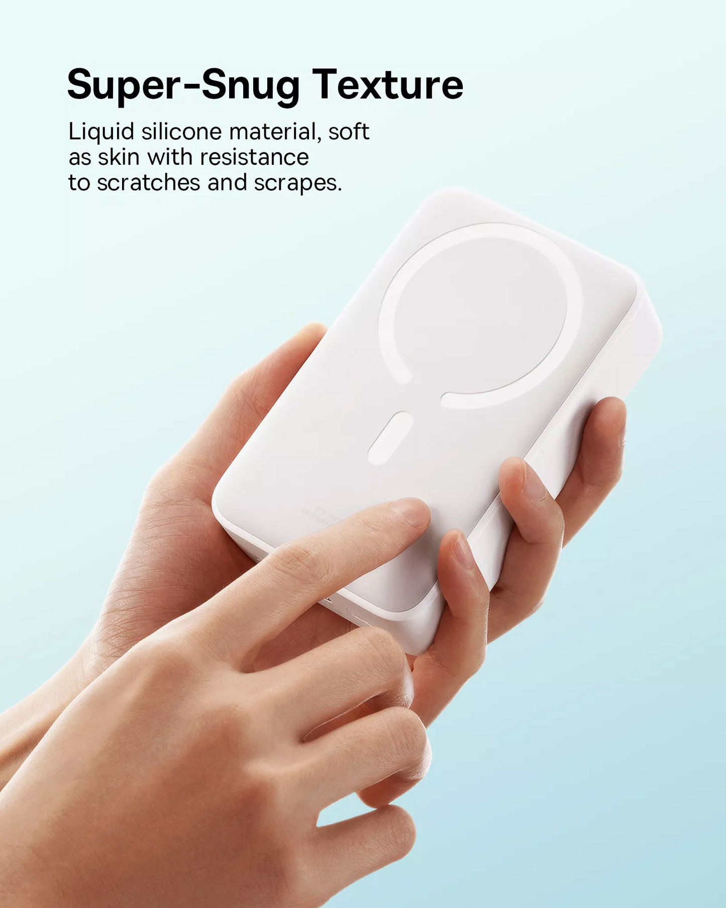 Batteria Esterna Wireless Baseus EnerFill FM41 Mini, 20000mAh, 20W, PD + FQI, 1 x QI - 1 x USB-C, Bianca E0027U01
