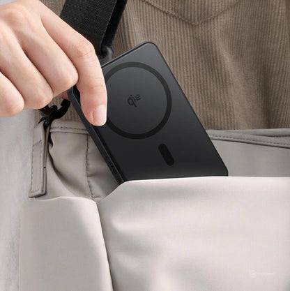 External Wireless Battery Baseus Airpow2 Qi2, 10000mAh, 22.5W, QC + PD + FQI, 1 x QI - 1 x USB-A - 1 x USB-C, Black P10080000123-00