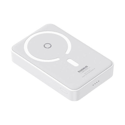 Batteria Esterna Wireless Baseus MagPro PPCXZ05, 5000mAh, 20W, PD + FQI, 1 x QI - 1 x USB-C, Bianca P10064101223-00