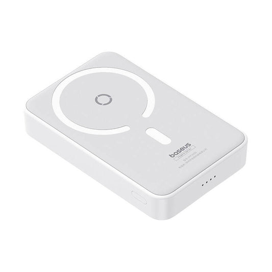 Batteria Esterna Wireless Baseus MagPro PPCXZ05, 5000mAh, 20W, PD + FQI, 1 x QI - 1 x USB-C, Bianca P10064101223-00