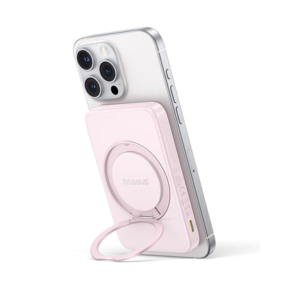 Batteria Esterna Wireless Baseus PicoGo, 5000mAh, 20W, PD + FQI, 1 x QI - 1 x USB-C, Rosa P10076800413-00