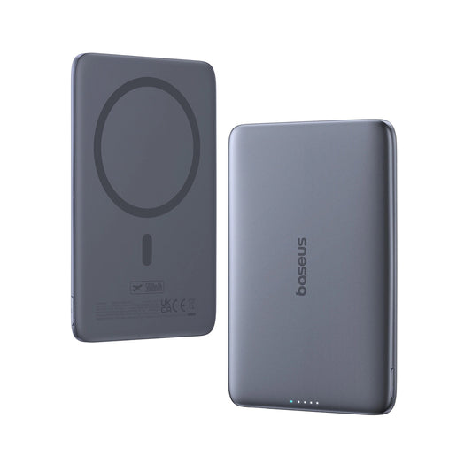 Batteria Esterna Wireless Baseus PicoGo AM41, 5000mAh, 20W, PD + FQI, 1 x QI - 1 x USB-C, Grigio P1007680C813-00