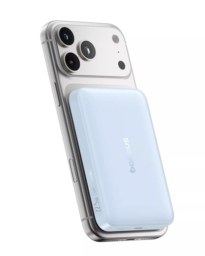 Batteria Esterna Wireless Baseus EnerFill FM11 Ultra-Mini, 10000mAh, 22.5W, PD + FQI, 1 x QI - 1 x USB-C, Blu P1008210E313-00