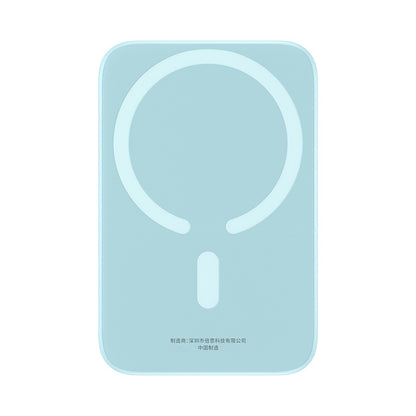 Batteria Esterna Wireless Baseus Mini Air, 6000mAh, 20W, PD + FQI, 1 x QI - 1 x USB-C, Blu P10059002313-00