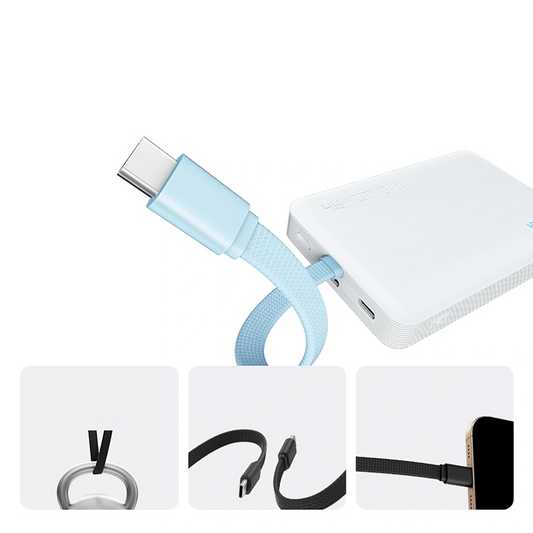 Batteria Esterna Wireless Cuktech CP132ML, 10000mAh, 22.5W, PD + QI, 2 x USB-C, Bianca