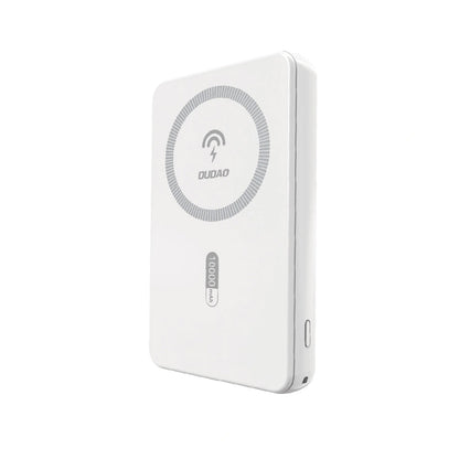 Batteria Esterna Wireless Dudao K14S, 5000mAh, 20W, QC + PD + FQI, 1 x QI - 1 x USB-A - 1 x USB-C, Bianca