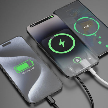 Batteria Esterna Wireless Dudao K14S+, 10000mAh, 22.5W, QC + PD + FQI, 1 x QI - 1 x USB-A - 1 x USB-C, Nera