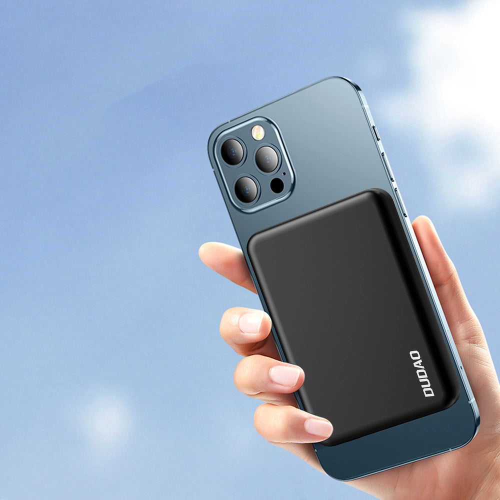 Batteria Esterna Wireless Dudao K14S, 5000mAh, 10W, PD + QI, 1 x QI - 1 x USB-C, Nera