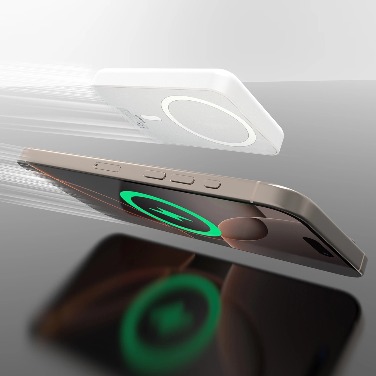 Batteria Esterna Wireless Dudao K26s, 5000mAh, 20W, PD + FQI, 1 x QI - 1 x USB-C, Bianca