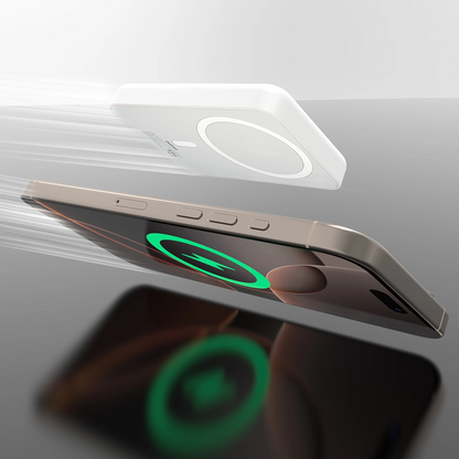 Batteria Esterna Wireless Dudao K26s, 5000mAh, 20W, PD + FQI, 1 x QI - 1 x USB-C, Bianca