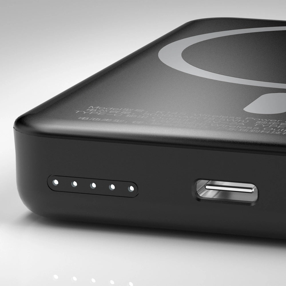 Batteria Esterna Wireless Dudao K14S, 5000mAh, 10W, PD + QI, 1 x QI - 1 x USB-C, Nera