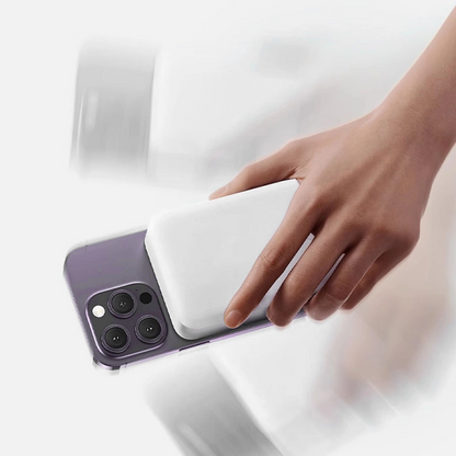 Batteria Esterna Wireless Dudao K26s, 5000mAh, 20W, PD + FQI, 1 x QI - 1 x USB-C, Bianca