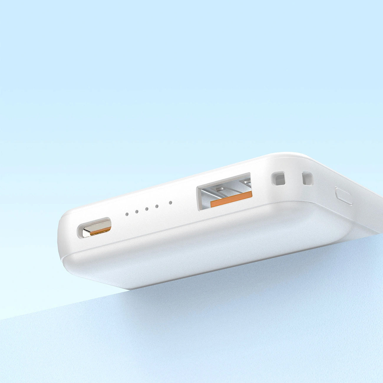 Batteria Esterna Wireless Dudao K14S, 5000mAh, 20W, QC + PD + FQI, 1 x QI - 1 x USB-A - 1 x USB-C, Bianca