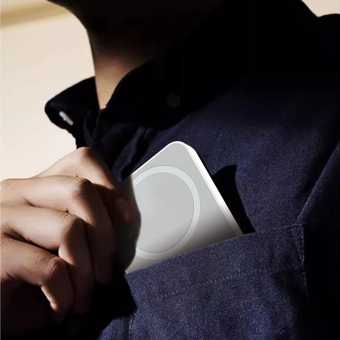 Batteria Esterna Wireless Dudao K26s, 5000mAh, 20W, PD + FQI, 1 x QI - 1 x USB-C, Bianca