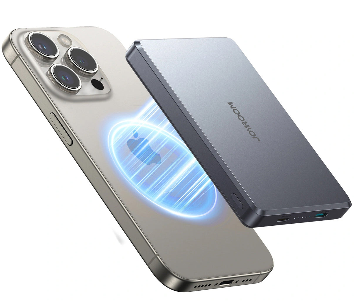 Batteria Esterna Wireless Joyroom JR-PBM08 Pro, 10000mAh, 22.5W, PD + FQI, 1 x QI - 2 x USB-C, Grigio
