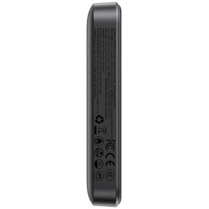 Joyroom JR-W020 Wireless External Battery, 10000mAh, 20W, QC + PD + FQI, 1 x QI - 1 x USB-A - 1 x USB-C, Black