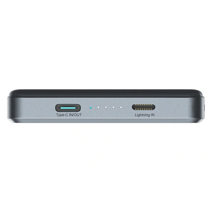 Batteria Esterna Wireless Joyroom JR-PBM08 Pro, 10000mAh, 22.5W, PD + FQI, 1 x QI - 2 x USB-C, Grigio