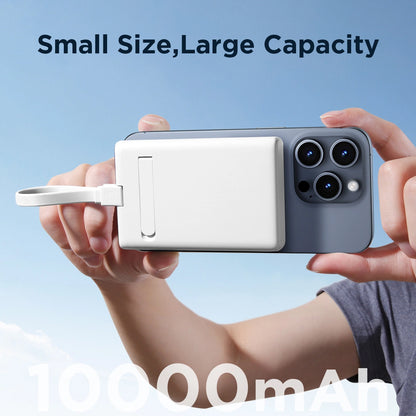 Joyroom JR-PBM01 Wireless External Battery, 10000mAh, 20W, QC + PD + FQI, 1 x Lightning - 1 x QI - 1 x USB-C, White