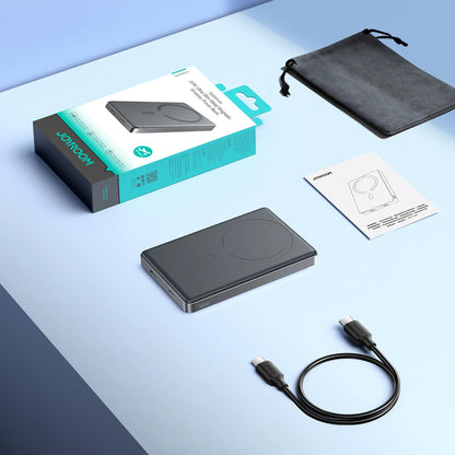 Batteria Esterna Wireless Joyroom JR-PBM08 Pro, 10000mAh, 22.5W, PD + FQI, 1 x QI - 2 x USB-C, Grigio