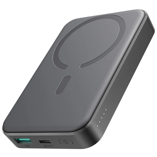 Batteria Esterna Wireless Joyroom JR-W020, 10000mAh, 20W, QC + PD + FQI, 1 x QI - 1 x USB-A - 1 x USB-C, Nera