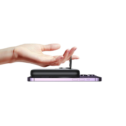 Batteria Esterna Wireless Joyroom JR-W050, 10000mAh, 20W, QC + PD + FQI, 1 x QI - 1 x USB-A - 1 x USB-C, Nera