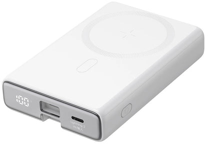 Joyroom JR-PBM01 Wireless External Battery, 10000mAh, 20W, QC + PD + FQI, 1 x Lightning - 1 x QI - 1 x USB-C, White