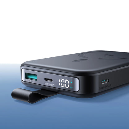 Batteria Esterna Wireless Joyroom JR-PBM11, 10000mAh, 22.5W, QC + PD + FQI, 1 x QI - 1 x USB-A - 1 x USB-C, Nera