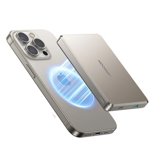 Batteria Esterna Wireless Joyroom JR-PBM08 Pro, 10000mAh, 20W, PD + FQI, 1 x QI - 1 x USB-C, Beige