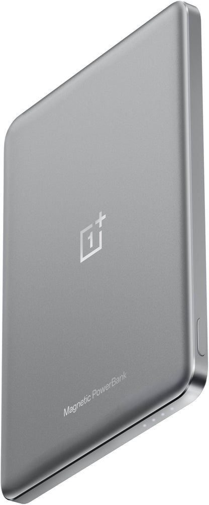 Batteria Esterna Wireless OnePlus Slim Magnetic, 5000mAh, 10W, FQI, 1 x USB-C, Grigio 5411100015