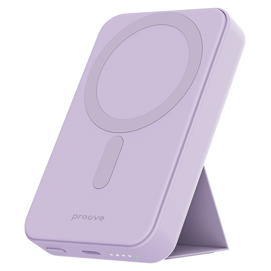 Batteria Esterna Wireless Proove Hyperion, 10000mAh, 20W, PD + FQI, 1 x QI - 1 x USB-C, Viola