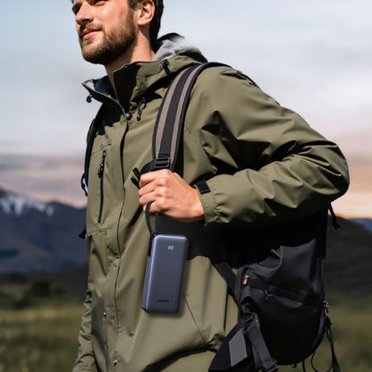 Batteria Esterna UGREEN PB536 (55988B), 20000mAh, 45W, QC + PD, 1 x USB-A - 2 x USB-C, Grigio