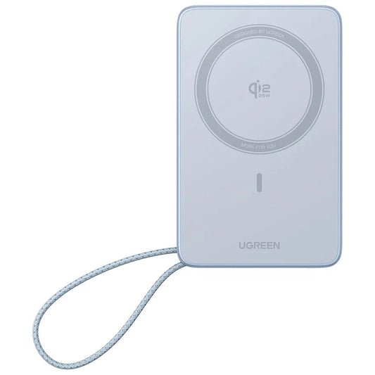 Batteria Esterna Wireless UGREEN MagFlow PB773 (65958B), 10000mAh, 25W, PD + FQI, 1 x QI - 2 x USB-C, Blu