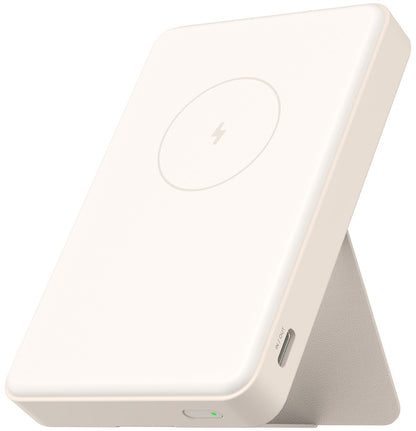 Batteria Esterna Wireless Xiaomi Mi Magnetic, 6000mAh, 15W, PD + FQI, 1 x QI - 1 x USB-C, Beige BHR9074GL