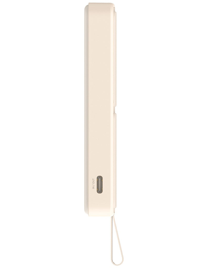 Batteria Esterna Wireless Xiaomi Mi Magnetic, 6000mAh, 15W, PD + FQI, 1 x QI - 1 x USB-C, Beige BHR9074GL