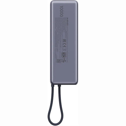 Xiaomi External Battery, 10000mAh, 165W, PD, 2 x USB-C, Gray PB1165MI