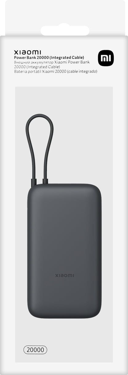 Batteria Esterna Xiaomi, 20000mAh, 22.5W, QC + PD, 1 x USB-A - 2 x USB-C, Grigio BHR9740GL
