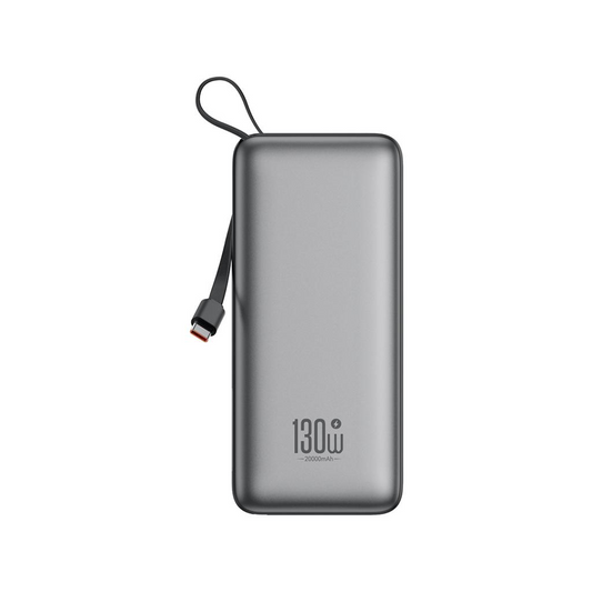 Batteria Esterna XO Design PR268, 20000mAh, 130W, QC + PD, 1 x USB-A - 2 x USB-C, Grigio
