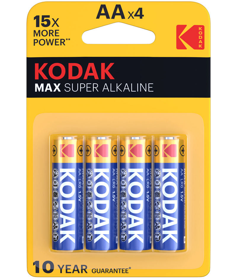 Batteria Kodak Max Alkaline, AA / LR6, Set 4 pezzi EKSTD30952867P4