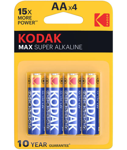 Batteria Kodak Max Alkaline, AA / LR6, Set 4 pezzi EKSTD30952867P4