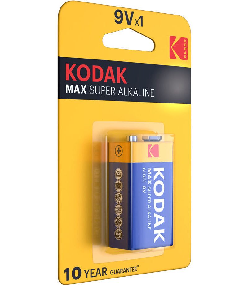 Kodak Max Alkaline Battery, 6LR61 (9V)