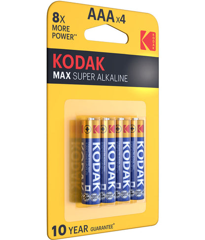 Batteria Kodak Max Alkaline, AAA / LR3, Set 4 pezzi EKSTD30952812P4